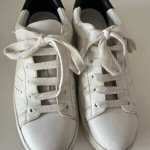 VINCE - VARIN - PURE LEATHER WHITE/BLACK CROCO BACK - 36 - EXC. COND